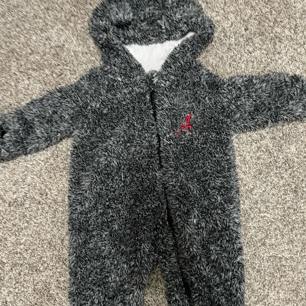 NCAA Game Nap Teddy Fleece Coverall | Alabama | 0-3 months